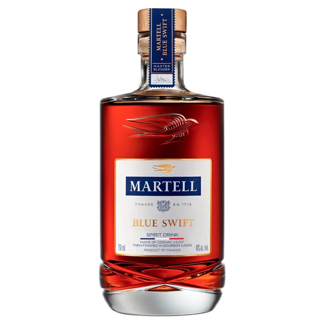 Martell Blue Swift VSOP cognac 70cl, imported from the UK