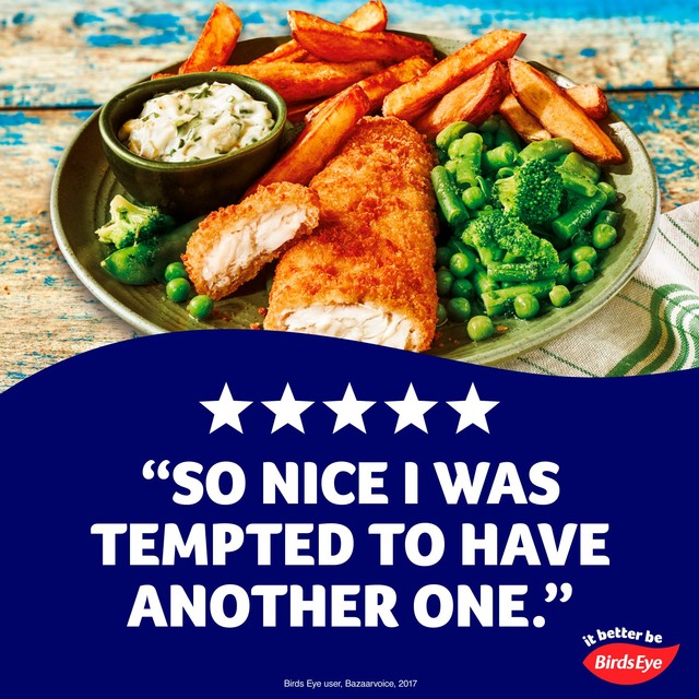 Birds Eye breaded haddock fillets 400g - British product