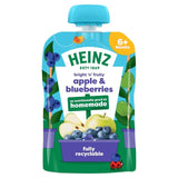 Heinz Apple & Blueberries baby food fruit pouch 100g, UK version