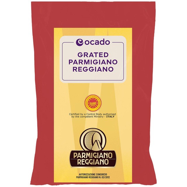 Ocado Parmigiano Reggiano grated cheese 100g, UK version