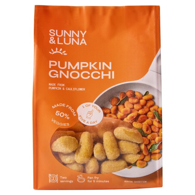Sunny & Luna pumpkin gnocchi gluten free vegan (British brand)