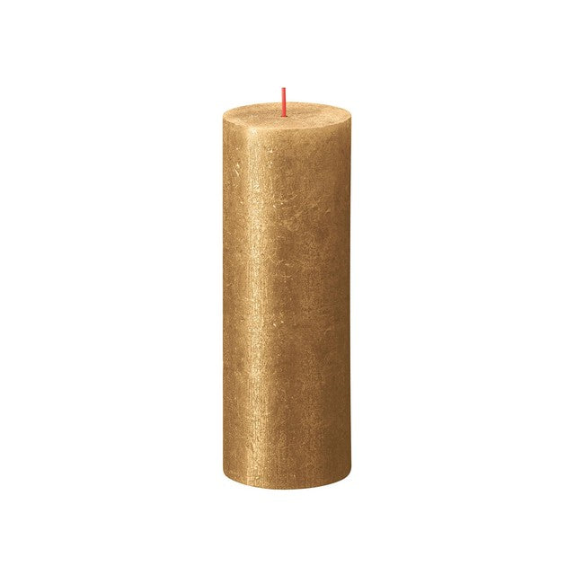 Bolsius Metallic Gold Shimmer Rustic Candle 19 x 6.8cm - British product