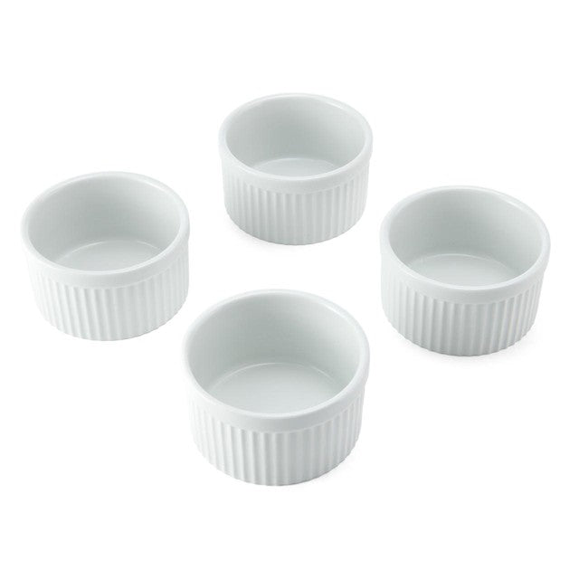 Mikasa Chalk 4pc porcelain ramekin set 10cm, imported from the UK