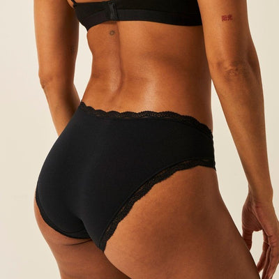 Stripe & Stare Original Schlüpfer Dreierpack Schwarze Panties XS