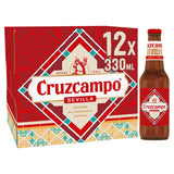 Cruzcampo lager beer 12 x 330ml bottles - British product