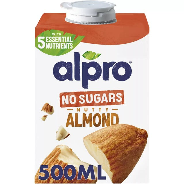 Alpro unsweetened almond milk 500ml - British product