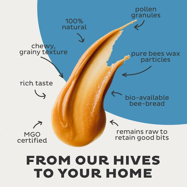 Steens MGO 100 Raw Multi Manuka Honey 340g (British brand)