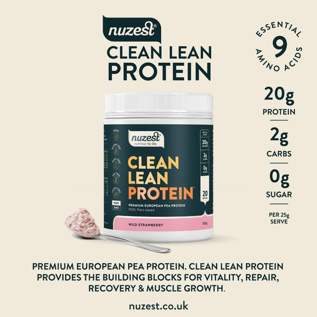 Nuzest wild strawberry protein powder 500g, imported from the UK