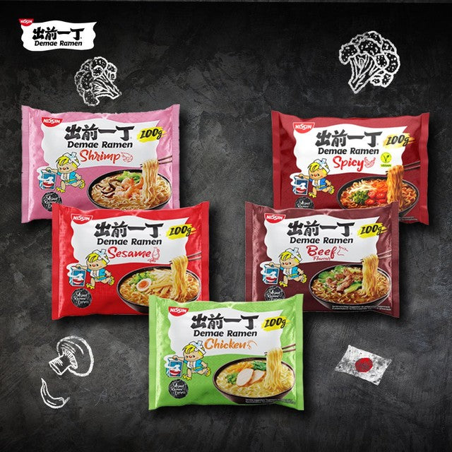 Nissin Demae Ramen Tonkotsu pork flavour instant noodles - British product