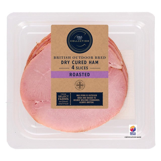 M&S Outdoor Bred Dry Cured Roast Ham 115g, imported from the UK