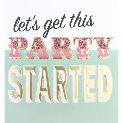 M&S Caroline Gardner Get The Party Started Birthday Card 146mm x 140mm- Buy online at McGrocer
