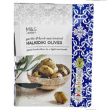 M&S Garlic and Herb Halkidiki olives 70g, imported from the UK