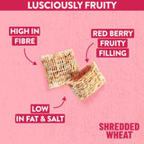 Nestle Shredded Wheat Bitesize Red Berry Wheats cereal 450g (British brand)