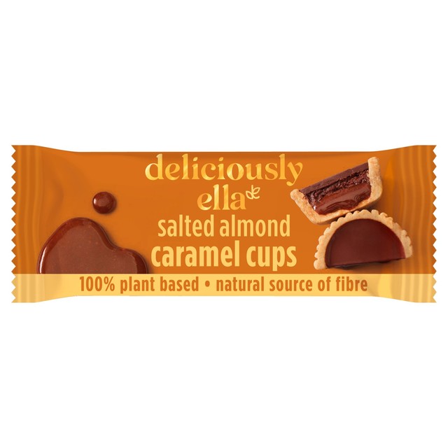 Deliciously Ella salted almond caramel cups 36g - British product