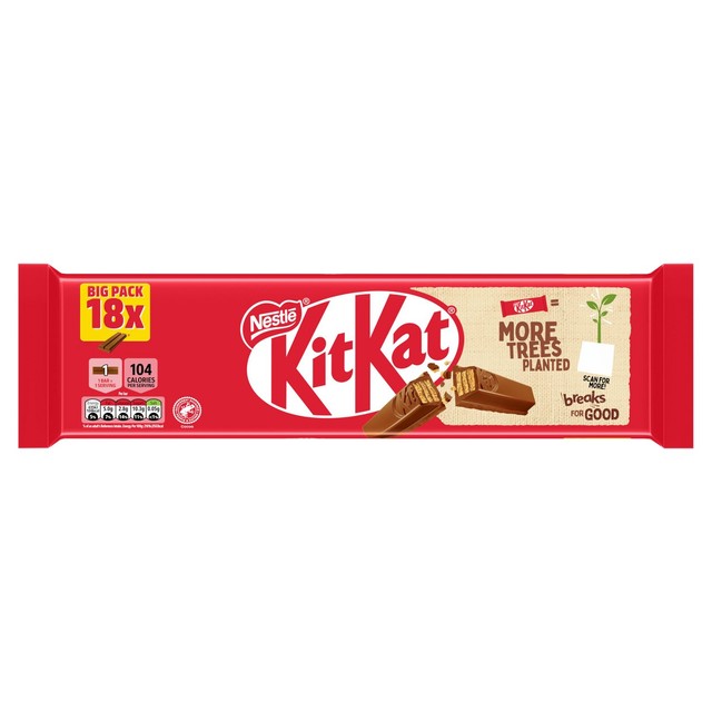 KitKat 2 Finger milk chocolate biscuit bars multipack (British brand)
