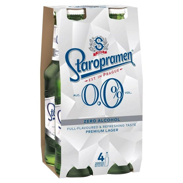 Staropramen premium lager alcohol-free 4x330ml (British brand)