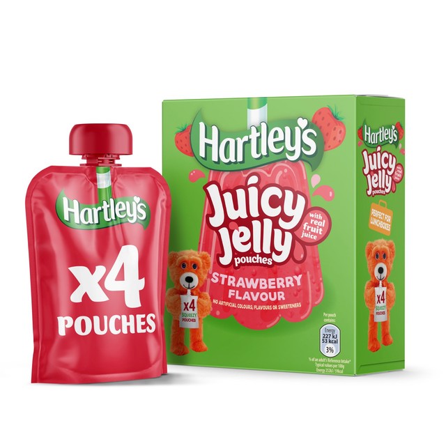 Hartley's strawberry jelly pouches - British product