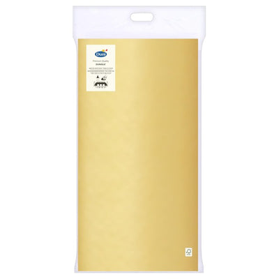 M&S Duni Gold DuniSilk Heavyweight Disposable Table Cover 138x220cm- Buy online at McGrocer
