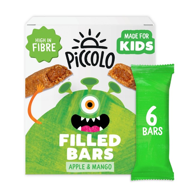 Piccolo apple and mango multigrain bars 6 x 23g, imported from the UK