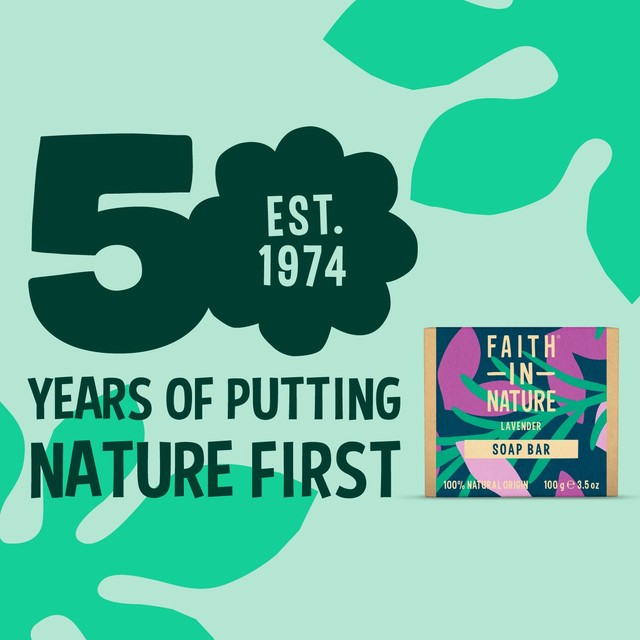 Faith In Nature lavender soap bar 100g - British product