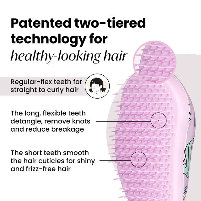 Tangle Teezer Kids Unicorn Mini Detangling Hairbrush, imported from the UK