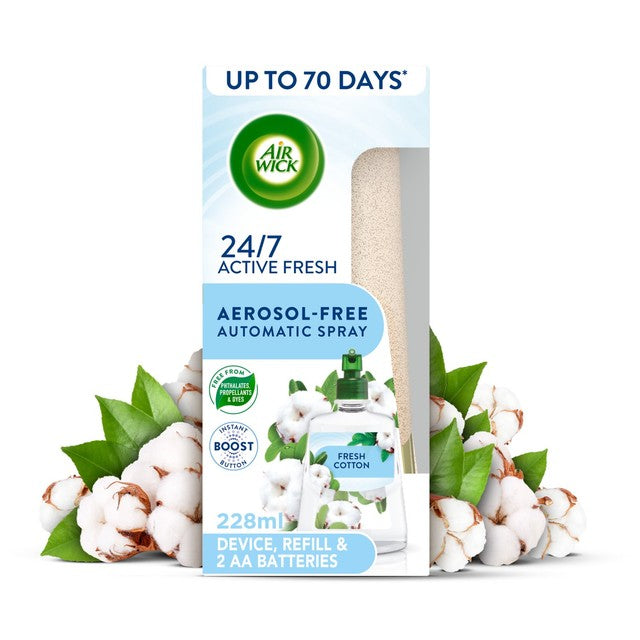 Airwick automatic air freshener Fresh Cotton 228ml - British product