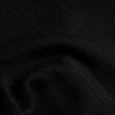 Hauts thermiques à manches longues en tricot ajouré pour femme M&S, noir, taille 12, lot de deux