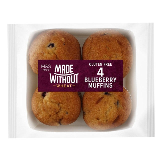 M&S blueberry muffins 4 pack, imported from the UK