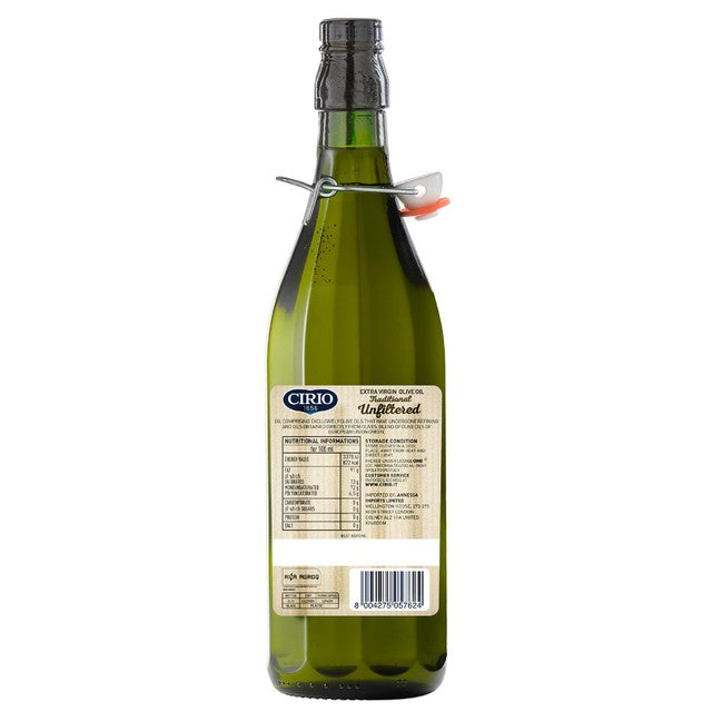 Cirio extra virgin olive oil traditionall unfiltered intense flavour 1L - British product