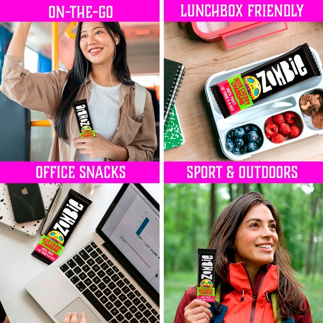Zombie Snacks fruit bars variety sours multipack (British brand)