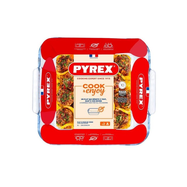 Pyrex Classic Square Roaster 21cm, imported from the UK