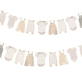 Hootyballoo gold babygrow card garland 2.5m (British brand)
