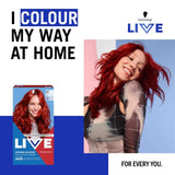 Schwarzkopf LIVE Intense Colour 035 Real Red permanent hair dye, imported from the UK