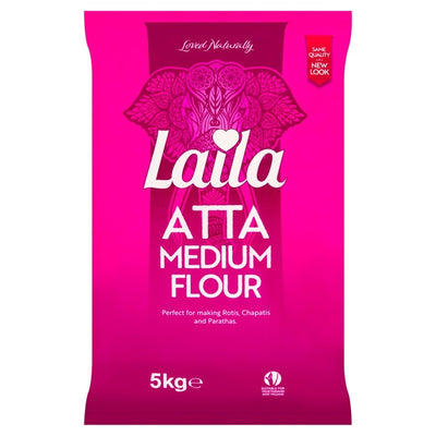 M&S Laila Medium Atta Flour 5kg- Buy online at McGrocer