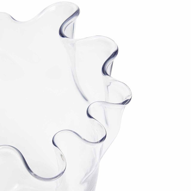M&S Handkerchief Glass Vase Clear Medium, imported from the UK