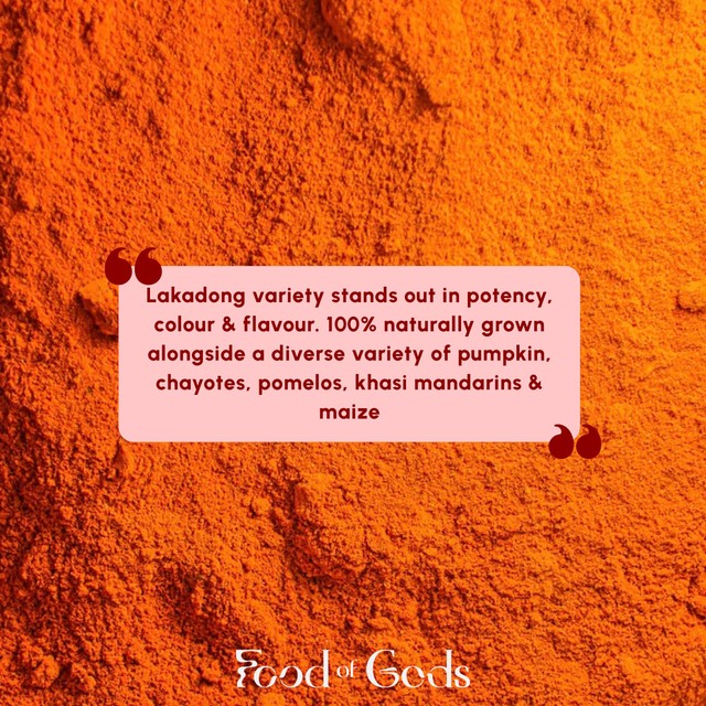 Food of Gods Lakadong turmeric powder 50g - British product