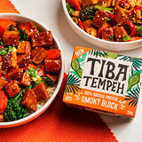 Tiba Tempeh Smoky vegan tempeh block (British brand)