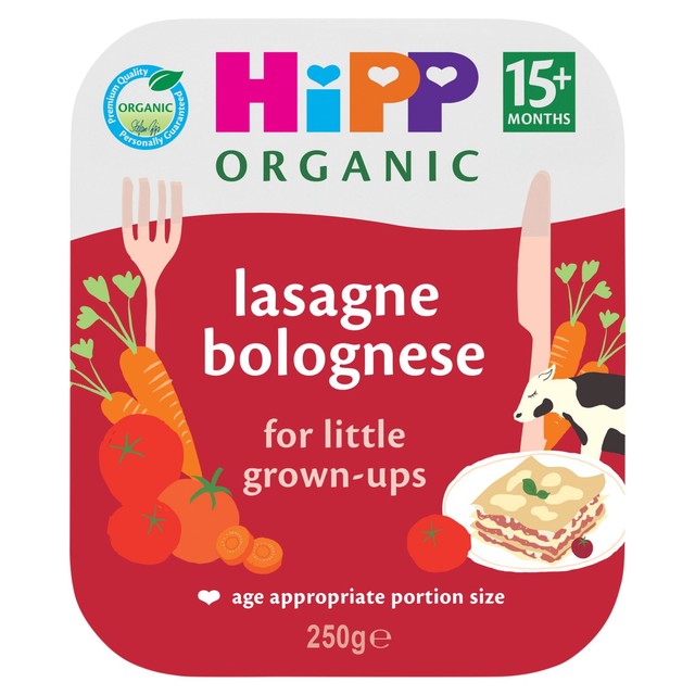 HiPP Organic lasagne bolognese toddler meal 250g, UK version