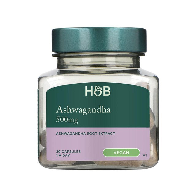 Holland & Barrett Ashwagandha 500mg capsules, UK version