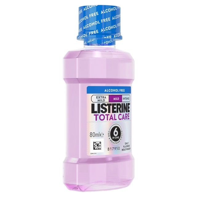 Listerine mild mint alcohol free mouthwash 80ml, UK version