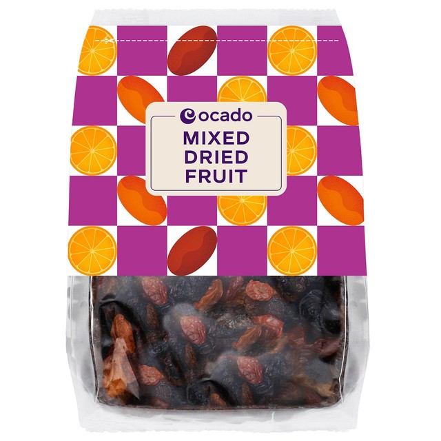 Ocado mixed dried fruit 1kg, imported from the UK
