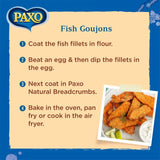 Paxo natural breadcrumbs 227g, imported from the UK