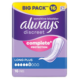Always incontinence pads long plus 16 per pack - British product