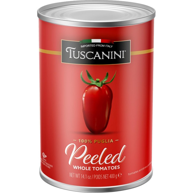 Tuscanini whole peeled tomatoes 400g (British brand)