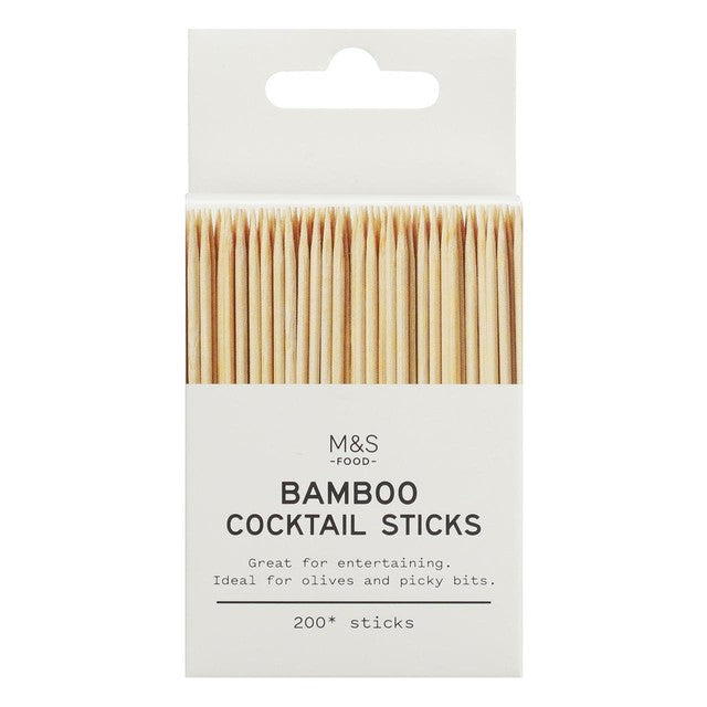 M&S bamboo cocktail sticks 200 count (British brand)