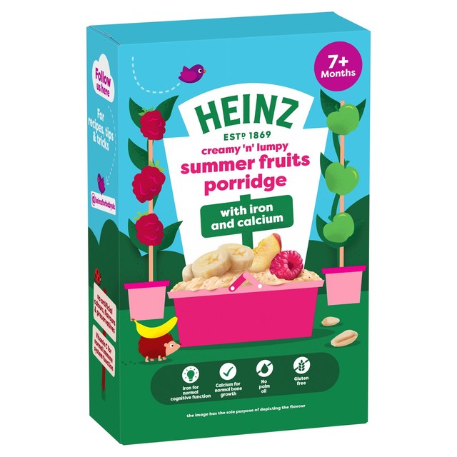 Heinz summer fruit porridge baby food (British brand)