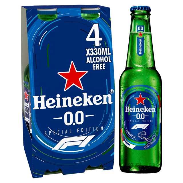 Heineken 0.0 Alcohol Free Beer 4x330ml, UK version