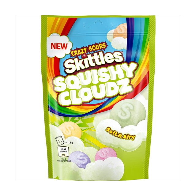 Skittles sour fruit flavoured chewy gummies 94g (British brand)