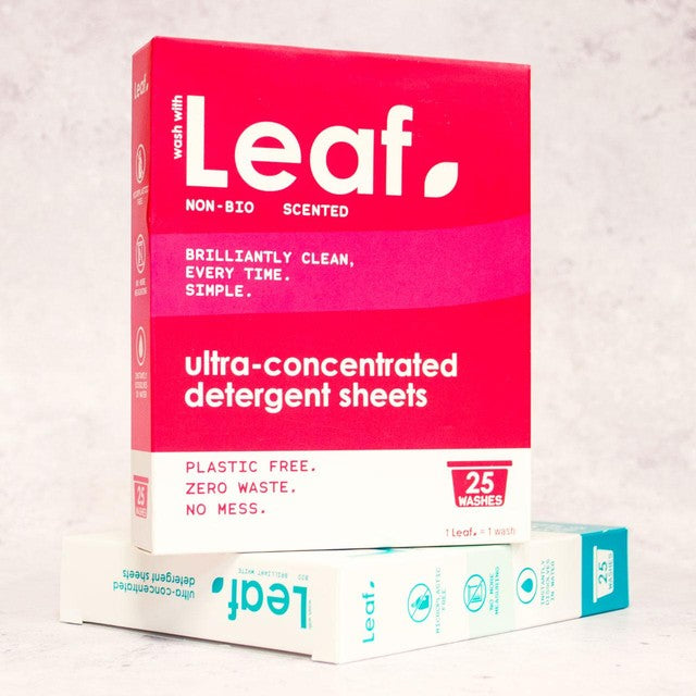 Wash with Leaf non bio laundry sheets 25 sheets (British brand)
