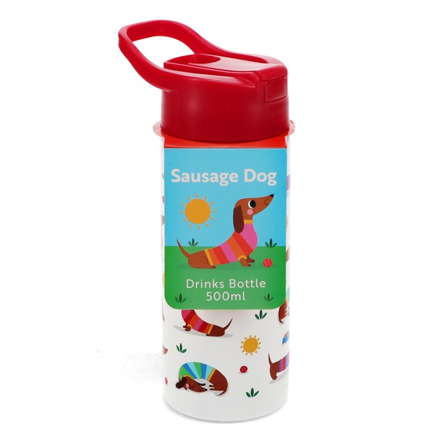 Rex London water bottle 500ml sausage dog design (British brand)